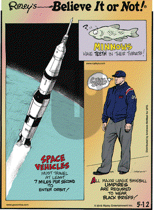 Ripley's Believe It or Not on Saturday May 12, 2018 Comic Strip