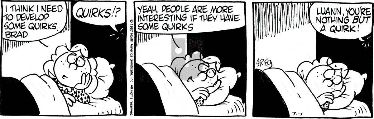 Luann - Tuesday July 7, 1987 Comic Strip