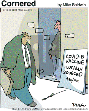 Cornered on Thursday March 18, 2021 Comic Strip