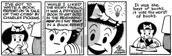 Nancy on Wednesday October 22, 2003 Comic Strip