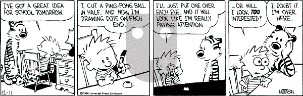 Calvin and Hobbes - Thursday December 11, 1986 Comic Strip