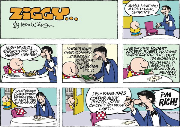 Ziggy on Sunday February 21, 2016 Comic Strip
