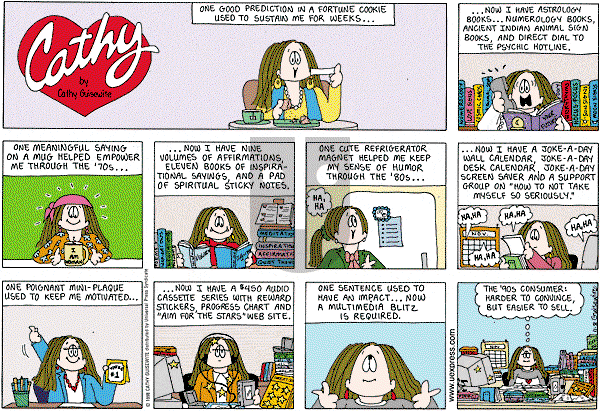 Cathy Classics - Sunday November 8, 1998 Comic Strip