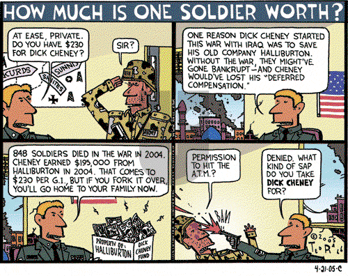 Ted Rall on Monday April 25, 2005 Comic Strip