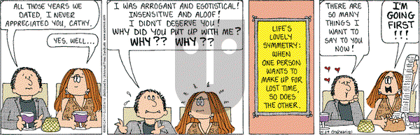 Cathy Classics on Tuesday April 29, 2003 Comic Strip