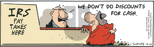 Frank and Ernest on Wednesday April 15, 2009 Comic Strip
