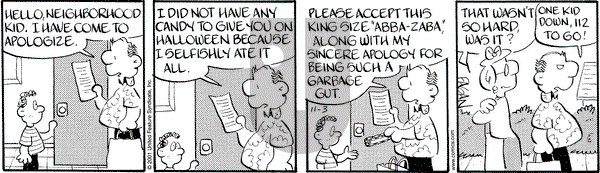 Drabble on Saturday November 3, 2001 Comic Strip