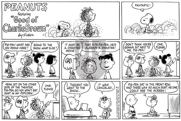 Peanuts on Sunday April 11, 1976 Comic Strip