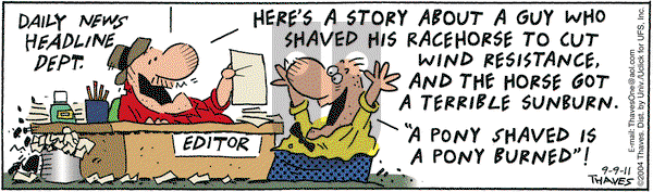 Frank and Ernest on Friday September 9, 2011 Comic Strip