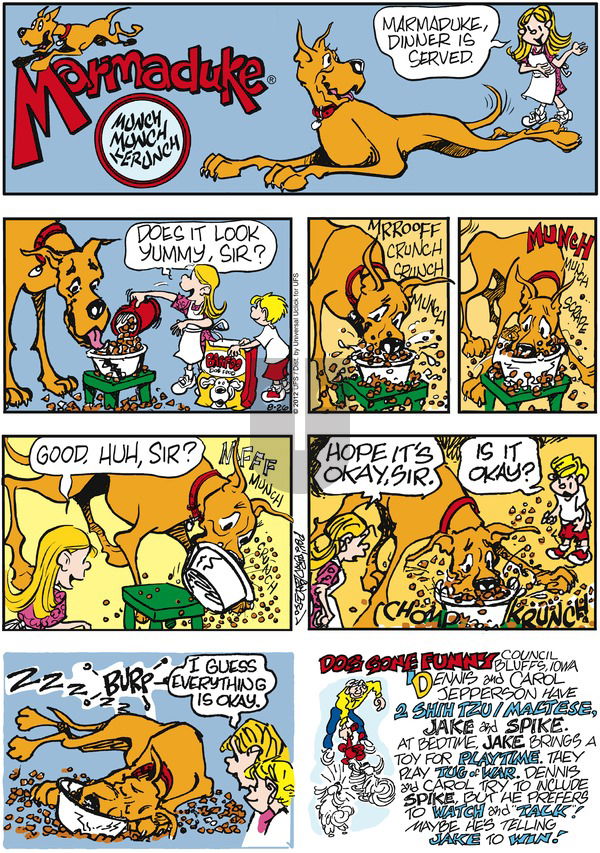Marmaduke on Sunday August 26, 2012 Comic Strip