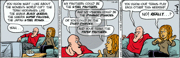 Cleats - Friday October 10, 2003 Comic Strip