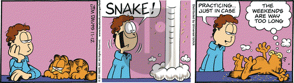 Garfield on Saturday November 12, 2011 Comic Strip