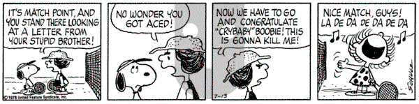 Peanuts on Thursday July 13, 1978 Comic Strip