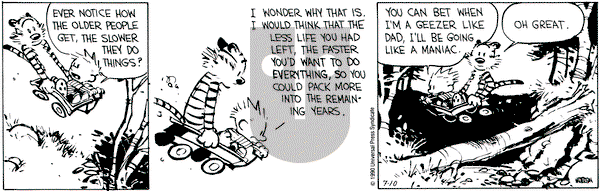 Calvin and Hobbes on Tuesday July 10, 1990 Comic Strip