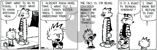 Calvin and Hobbes - Tuesday January 8, 2013 Comic Strip