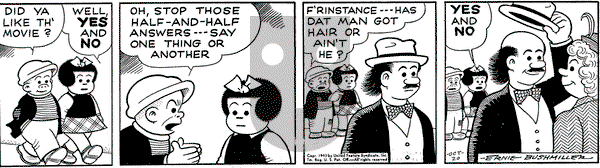 Nancy on Thursday October 20, 1949 Comic Strip