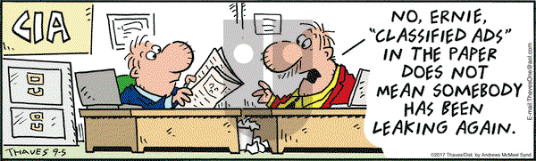 Frank and Ernest on Tuesday September 5, 2017 Comic Strip