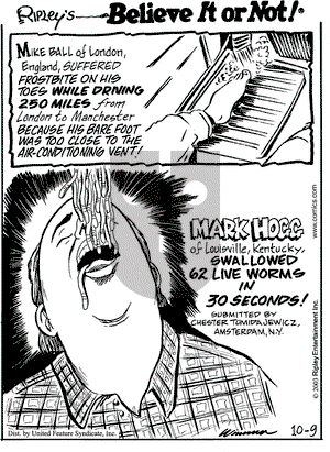 Ripley's Believe It or Not on Friday January 9, 2004 Comic Strip
