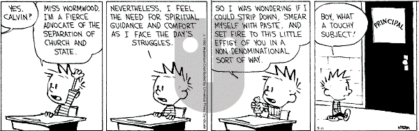 Calvin and Hobbes - Friday September 11, 1992 Comic Strip