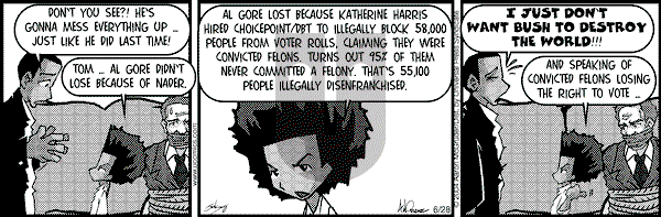The Boondocks on Monday January 30, 2012 Comic Strip