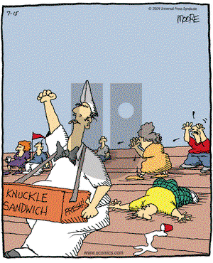 In the Bleachers on Thursday July 15, 2004 Comic Strip