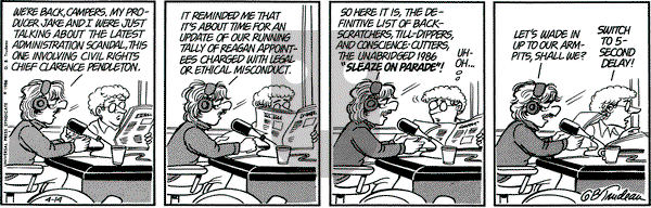 Doonesbury on Monday April 14, 1986 Comic Strip