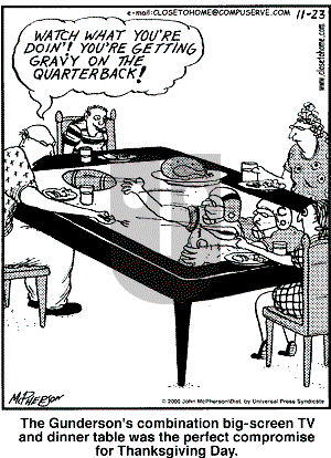 Close to Home - Thursday November 23, 2000 Comic Strip