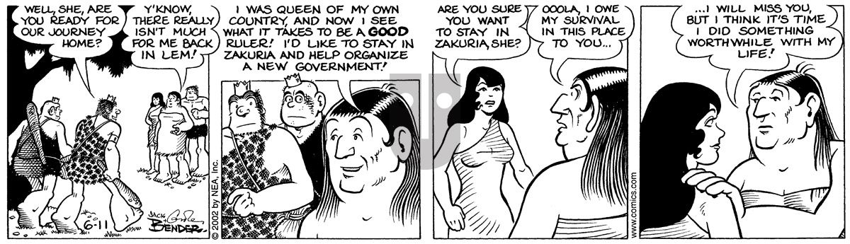 Alley Oop - Tuesday June 11, 2002 Comic Strip