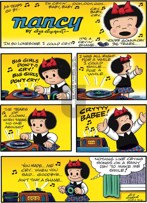 Nancy on Sunday June 5, 2016 Comic Strip