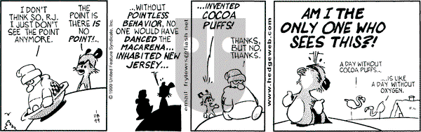 Over the Hedge on Thursday January 28, 1999 Comic Strip