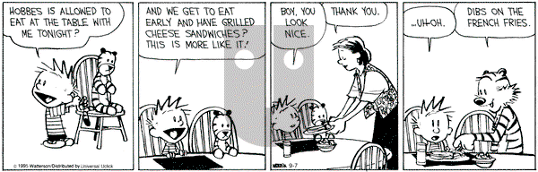 Calvin and Hobbes - Monday September 7, 2015 Comic Strip