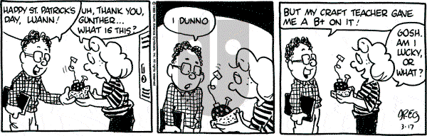 Luann on Friday March 17, 1989 Comic Strip