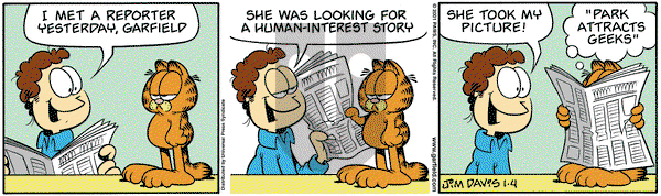 Garfield - Thursday January 4, 2001 Comic Strip