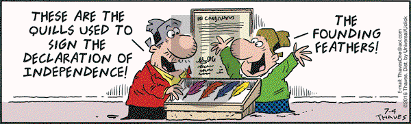 Frank and Ernest on Monday July 4, 2016 Comic Strip