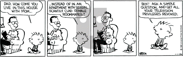 Calvin and Hobbes on Wednesday January 1, 1986 Comic Strip