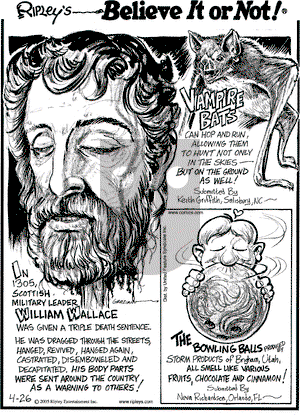 Ripley's Believe It or Not on Tuesday April 26, 2005 Comic Strip