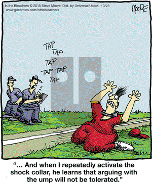 In the Bleachers on Friday October 23, 2015 Comic Strip