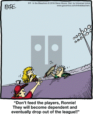 In the Bleachers on Friday August 5, 2016 Comic Strip