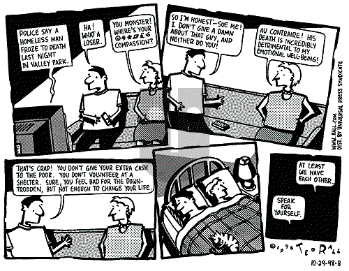Ted Rall on Saturday October 31, 1998 Comic Strip