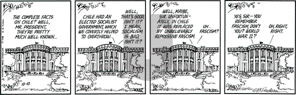 Doonesbury on Thursday October 10, 1974 Comic Strip