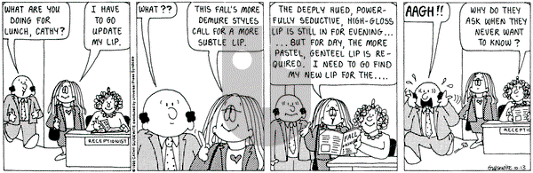 Cathy Classics on Friday October 13, 1995 Comic Strip