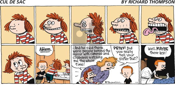 Cul de Sac on Sunday November 5, 2017 Comic Strip