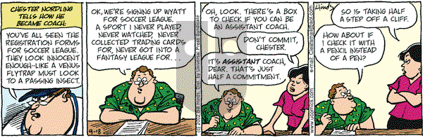 Cleats on Wednesday September 18, 2002 Comic Strip