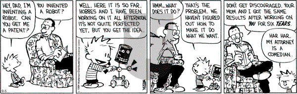 Calvin and Hobbes on Friday September 5, 2014 Comic Strip