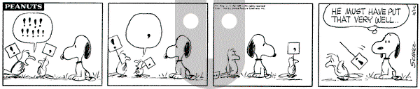 Peanuts on Friday September 11, 1964 Comic Strip
