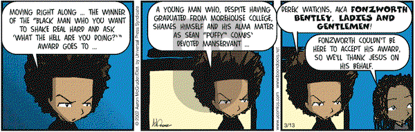The Boondocks - Wednesday March 13, 2002 Comic Strip