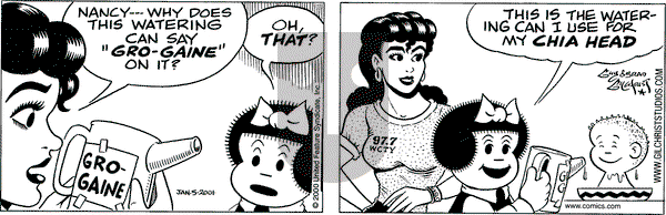 Nancy on Thursday February 1, 2001 Comic Strip