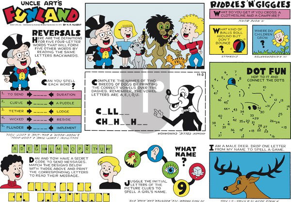 Uncle Art's Funland on Sunday November 3, 2024 Comic Strip