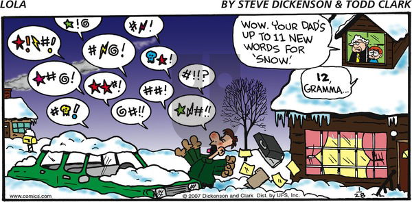 Lola on Sunday January 28, 2007 Comic Strip