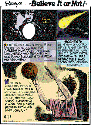 Ripley's Believe It or Not on Wednesday June 13, 2012 Comic Strip